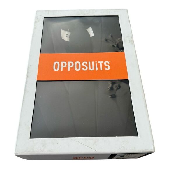 OppoSuits Boys Black Knight Suit Set Size 16Y - Sealed Box, Jacket, Pants, Tie - Picture 1 of 6